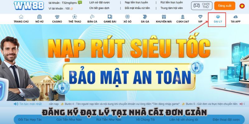 Đăng ký đại lý tại nhà cái đơn giản