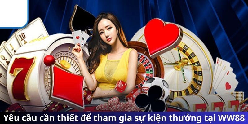 Yêu cầu cần thiết để tham gia sự kiện thưởng tại WW88